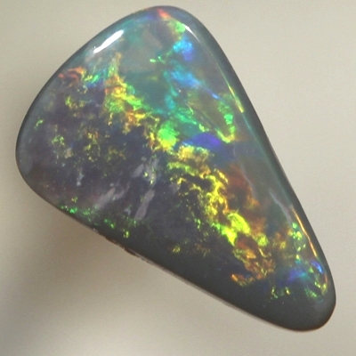 SOLID SEMI BLACK OPAL Bright fire, great pendant stone